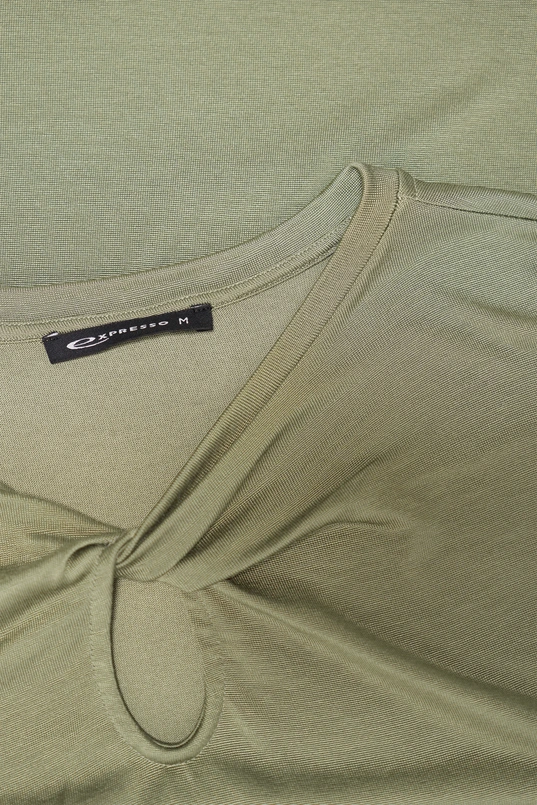 T-shirt met keyhole detail