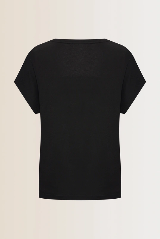 T-shirt met keyhole detail