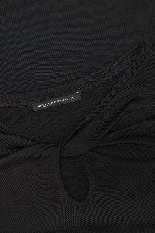 T-shirt met keyhole detail
