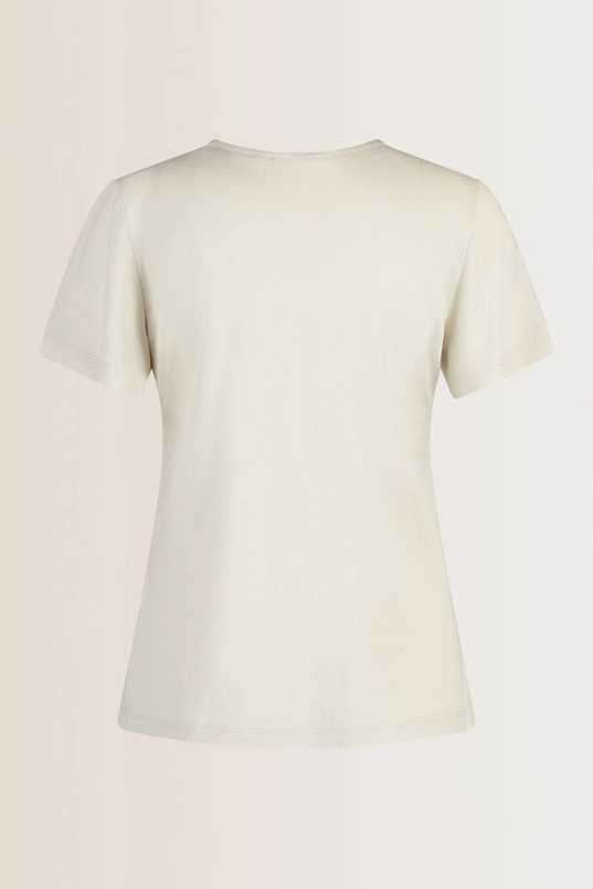 T-shirt met keyhole-detail