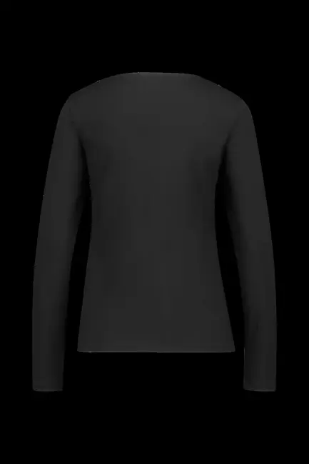 T-shirt met lage ronde hals