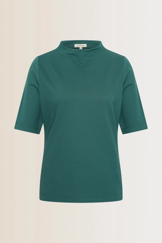 T-shirt met mockneck