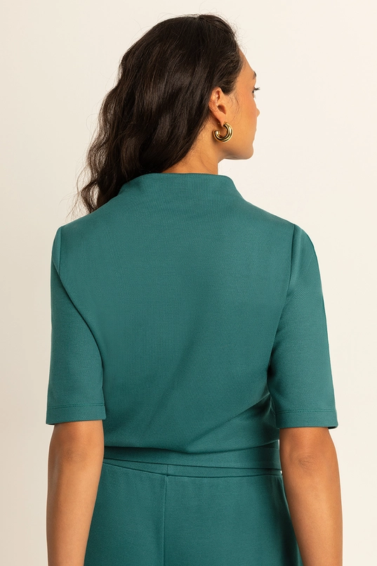T-shirt met mockneck