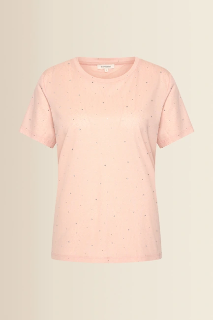 T-shirt met strassdetail