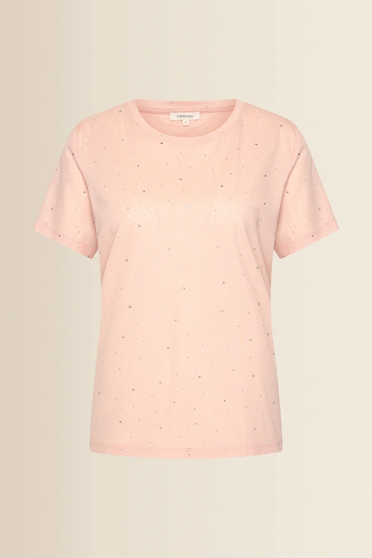 T-shirt met strassdetail
