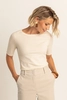 T-shirt met subtiele rib