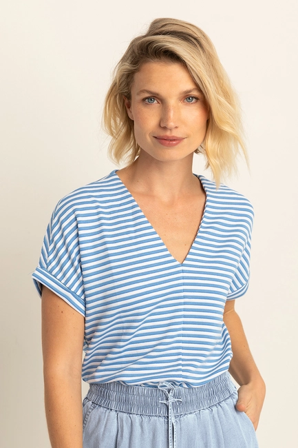 T-shirt met V-hals