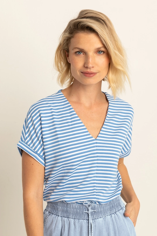T-shirt met V-hals