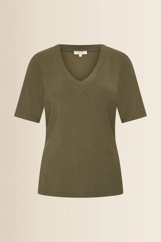 T-shirt met V-hals