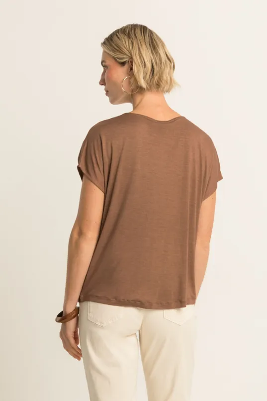 T-shirt met V-hals