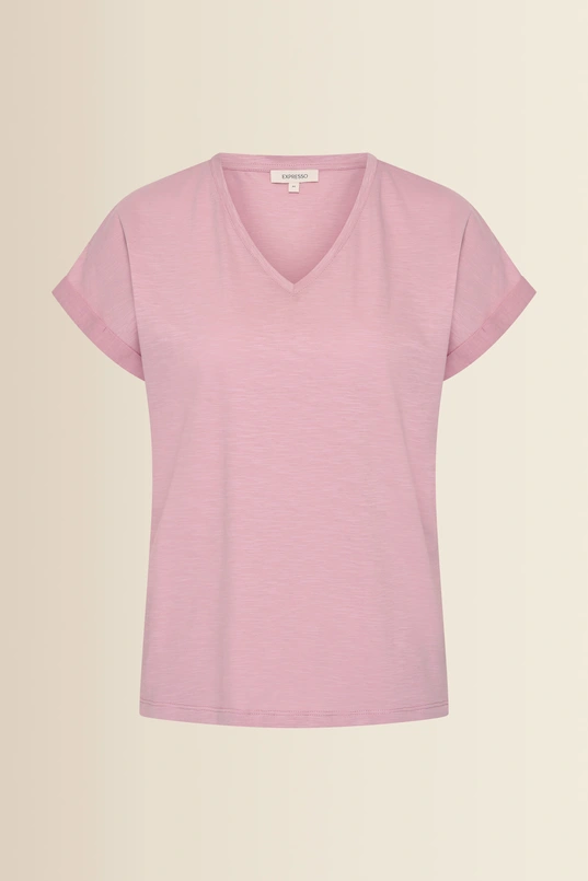 T-shirt met V-hals