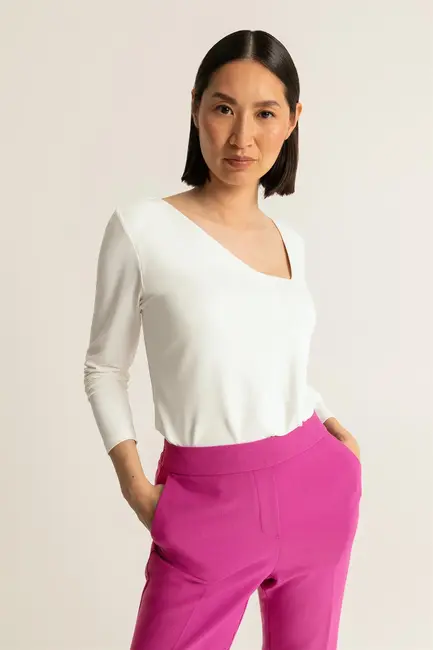 Top asymmetrische V-hals