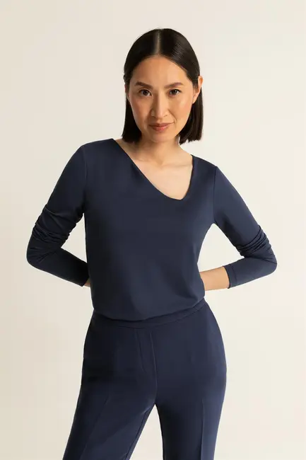 Top asymmetrische V-hals
