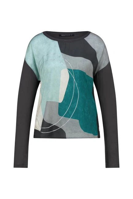Top met abstracte print