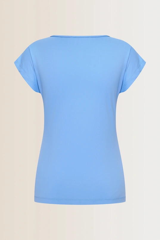 Top met asymmetrische halslijn