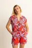 Top met bloemprint