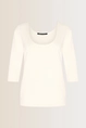 Top met diepe hals