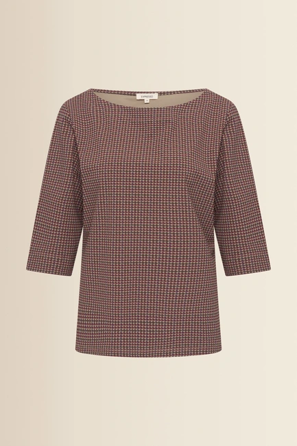 Top met grafische print
