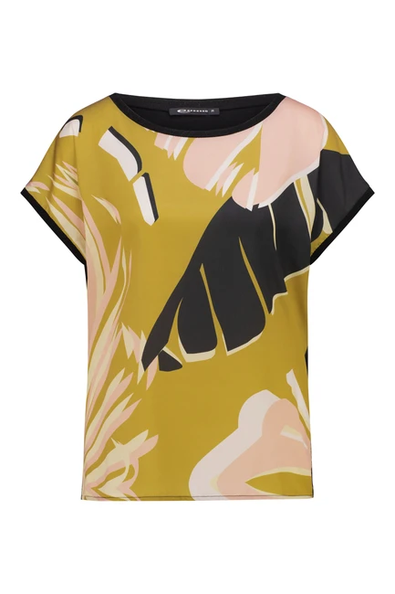 Top met tropische print