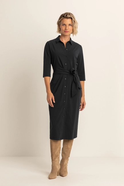 Travel jurk met knoopdetail