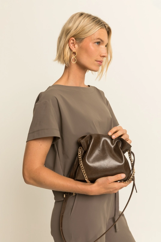 Travel top met ballonzoom