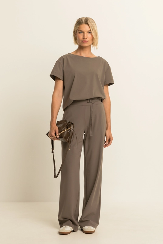 Travel top met ballonzoom