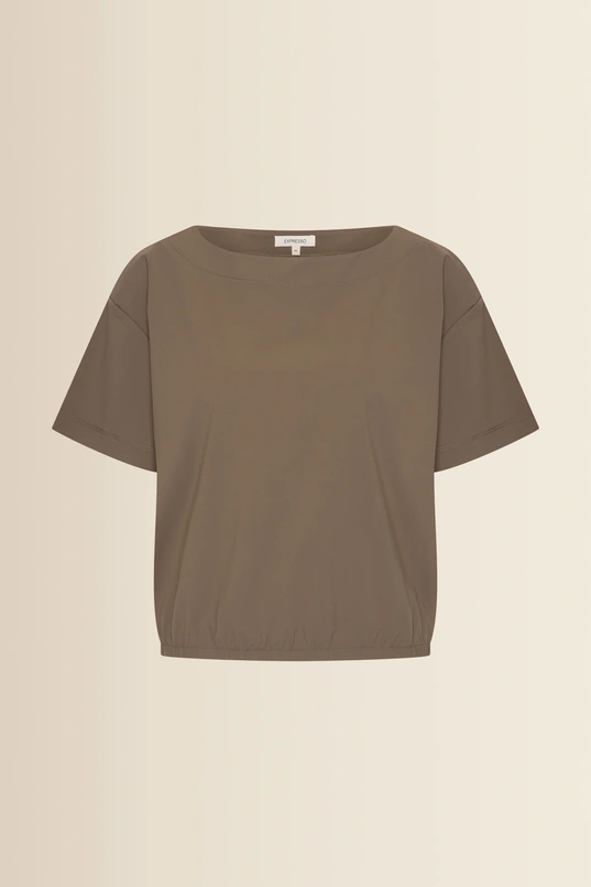 Travel top met ballonzoom
