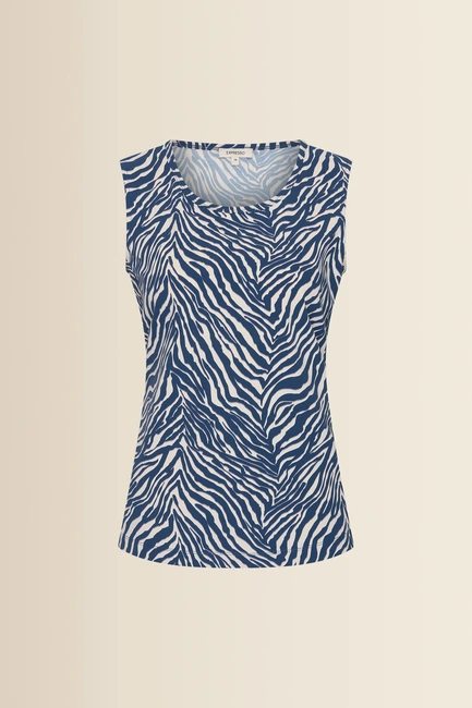 Travel top met print