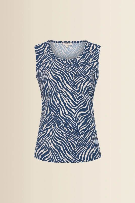 Travel top met print