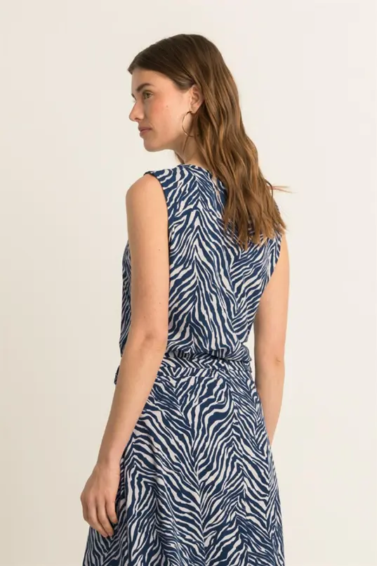 Travel top met print