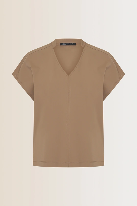 Travelblouse met V-hals