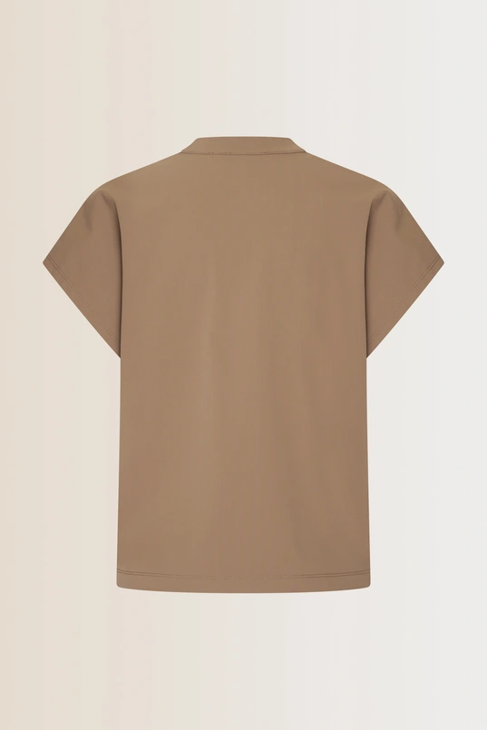 Travelblouse met V-hals