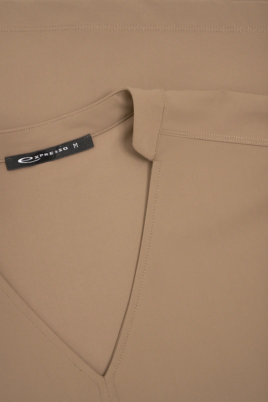 Travelblouse met V-hals
