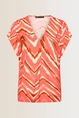 V-hals top met print