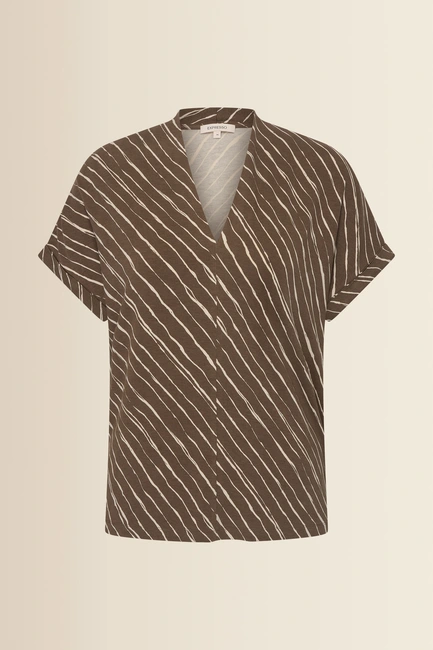V-hals top met print