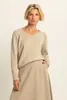 V-hals trui met lurex