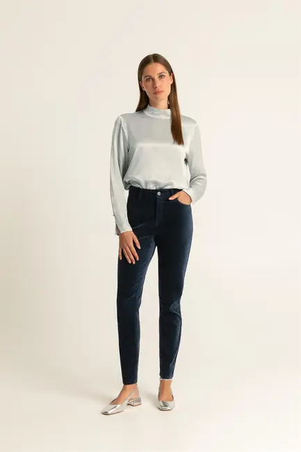 Velours 5-pocket skinny