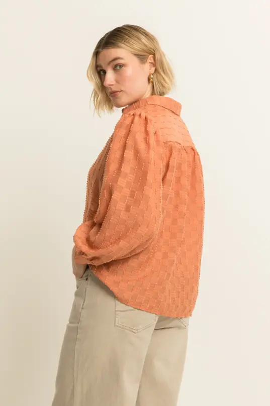 Volumineuze blouse met structuur