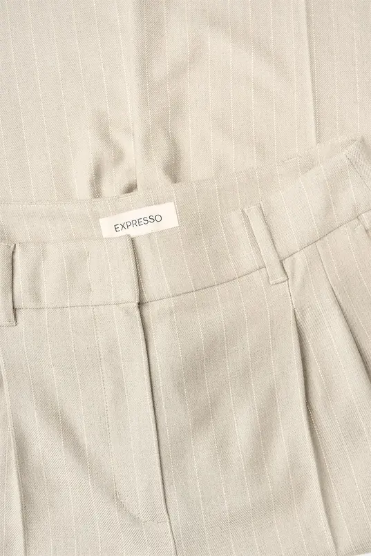 Wide leg broek met krijtstreep