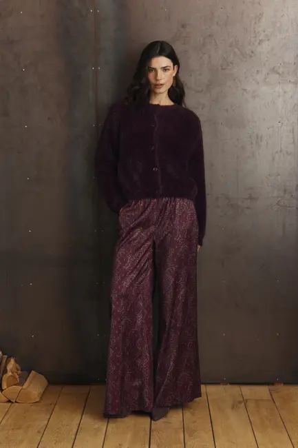 Wide leg broek met paisleydessin