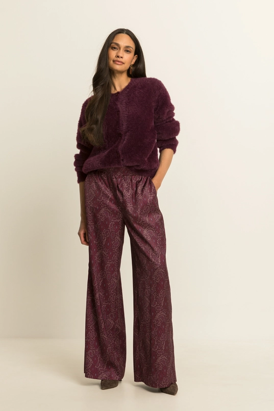 Wide leg broek met paisleydessin
