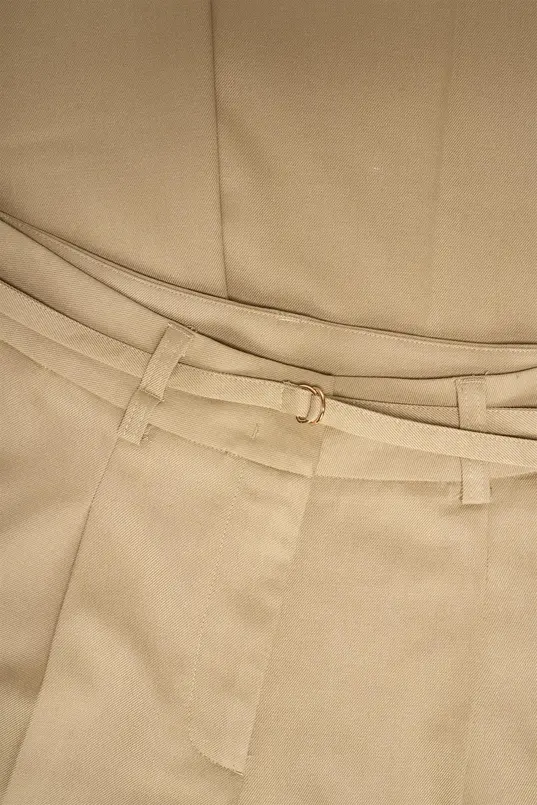 Wide leg broek met plooien