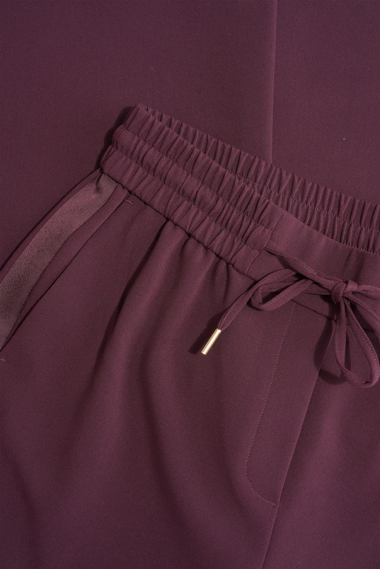 Wide leg pantalon met koord