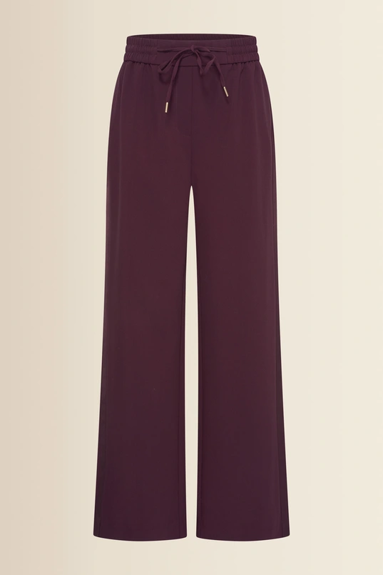 Wide leg pantalon met koord