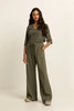 Wide leg travelbroek