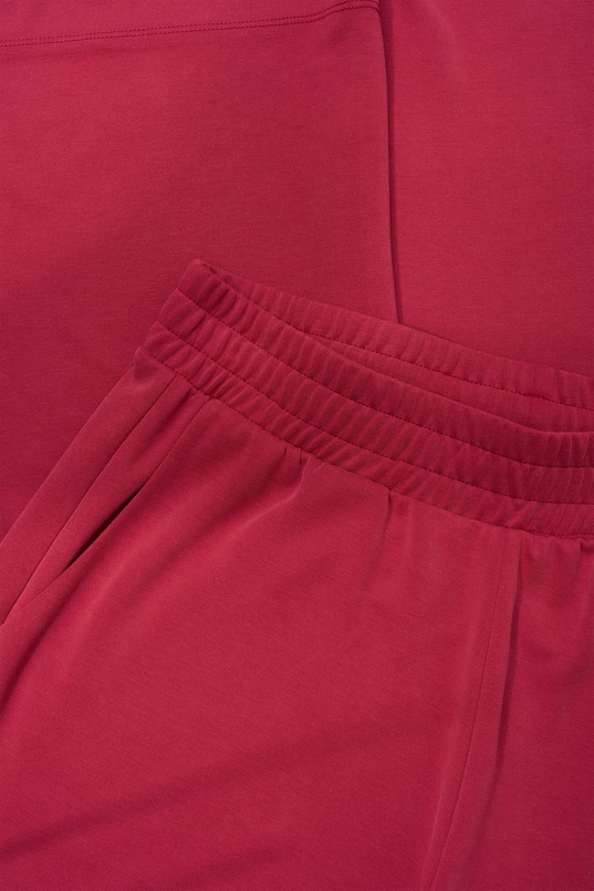 Wijde jersey broek