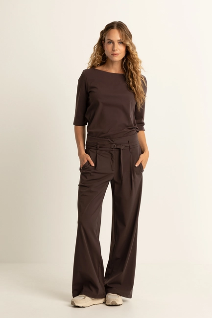 Wijde travel broek