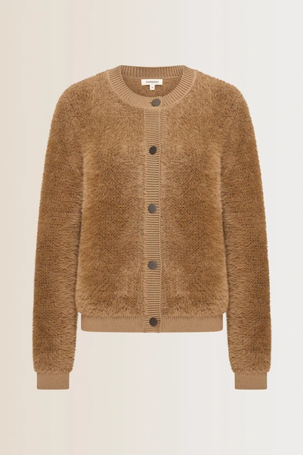 Zacht vest met knoopsluiting
