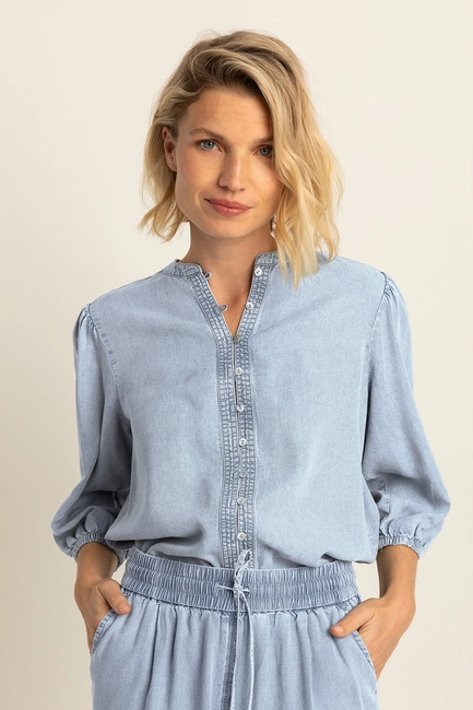 Zachte denim blouse